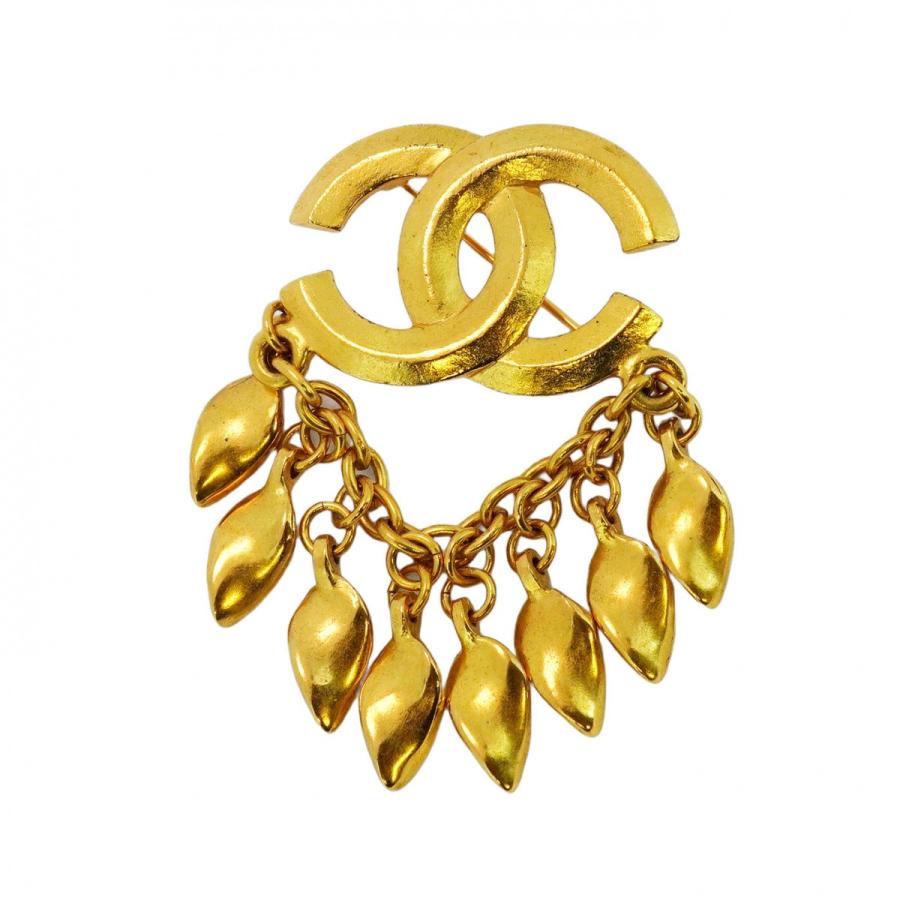 CHANEL 【5jeb0602】シャネル ブローチ ヴィンテージ ココマーク GP  