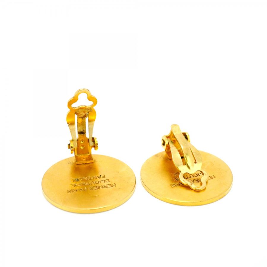 HERMES 【5jeb0607】エルメス イヤリング セリエ GPメッキ ゴールド  