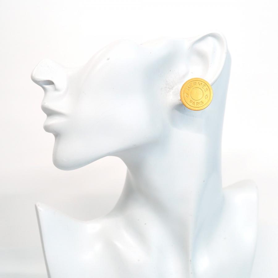 HERMES 【5jeb0607】エルメス イヤリング セリエ GPメッキ ゴールド  