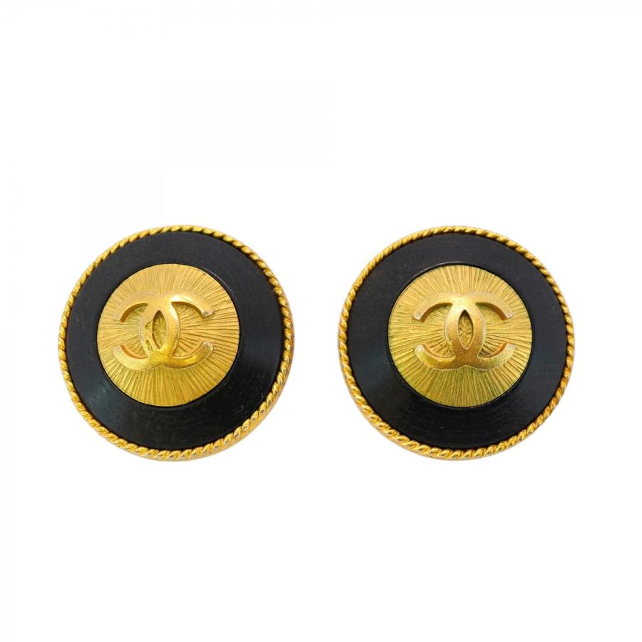 CHANEL 【5jeb0617】シャネル イヤリング ヴィンテージ ココマーク 丸  