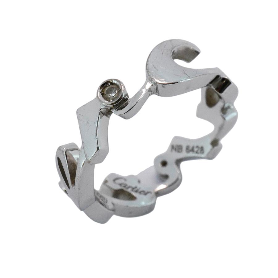 Cartier 【5jeb0622】カルティエ リング シグネチャー 3PD K18WG  