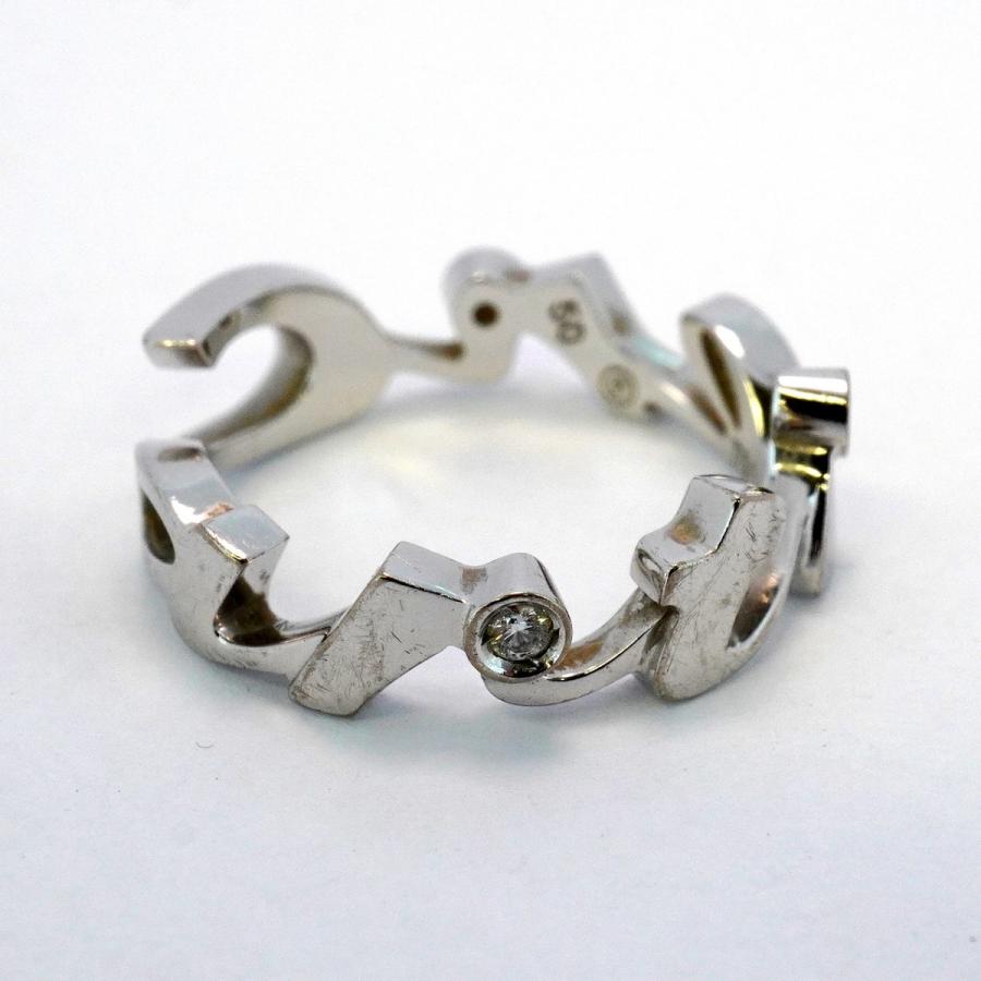 Cartier 【5jeb0622】カルティエ リング シグネチャー 3PD K18WG  