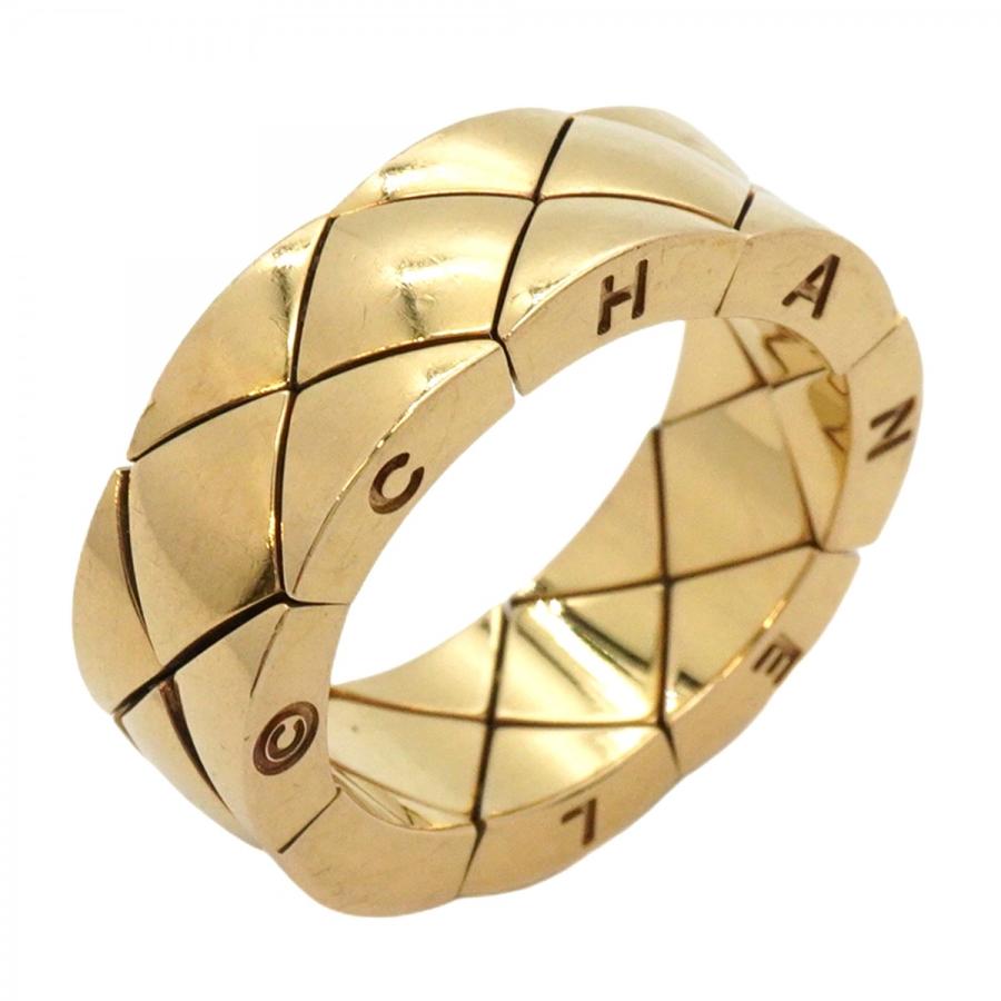 CHANEL 【5jeb0635】シャネル リング マトラッセ K18YG イエロー  