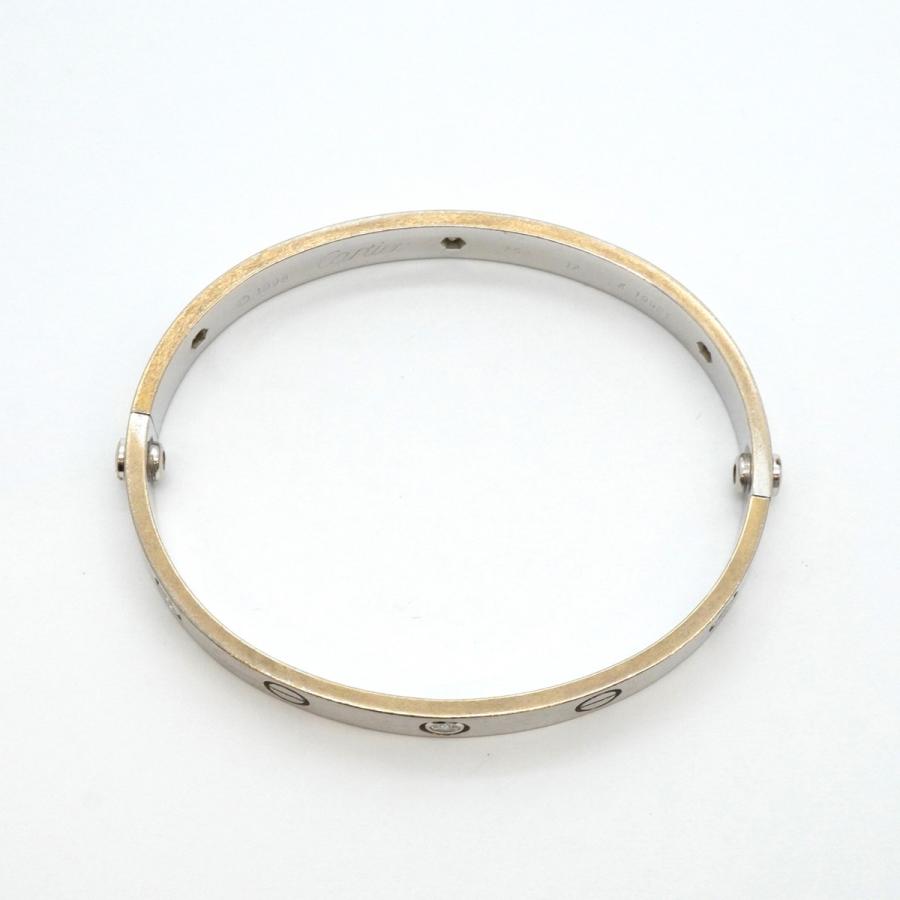 Cartier 【5jeb0639】カルティエ バングル ラブブレス/ハーフダイヤ  