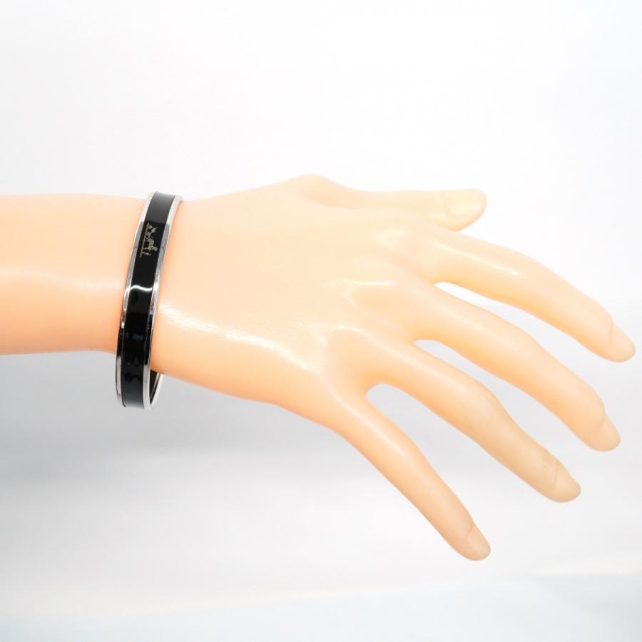 HERMES 【5jeb0662】エルメス バングル エマイユPM メタル シルバー  