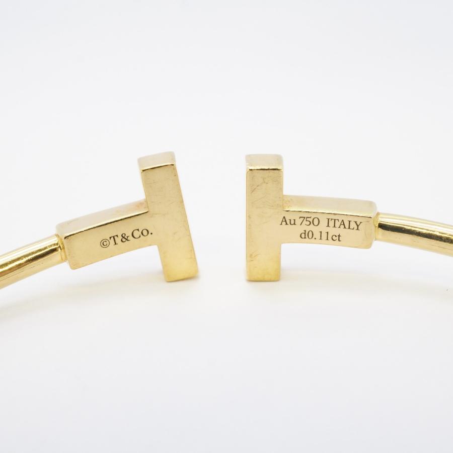 TIFFANY&Co. 【5jeb0673】ティファニー バングル Tワイヤー K18YG  