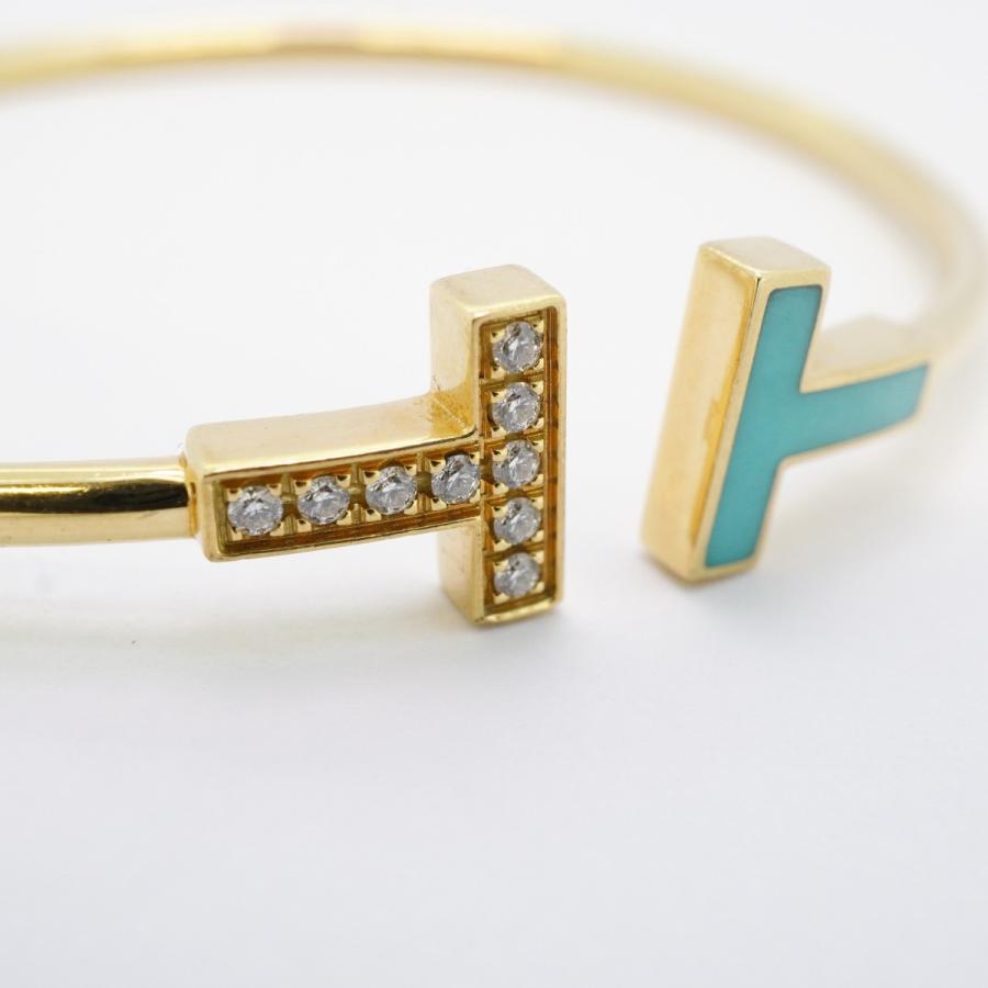 TIFFANY&Co. 【5jeb0673】ティファニー バングル Tワイヤー K18YG  