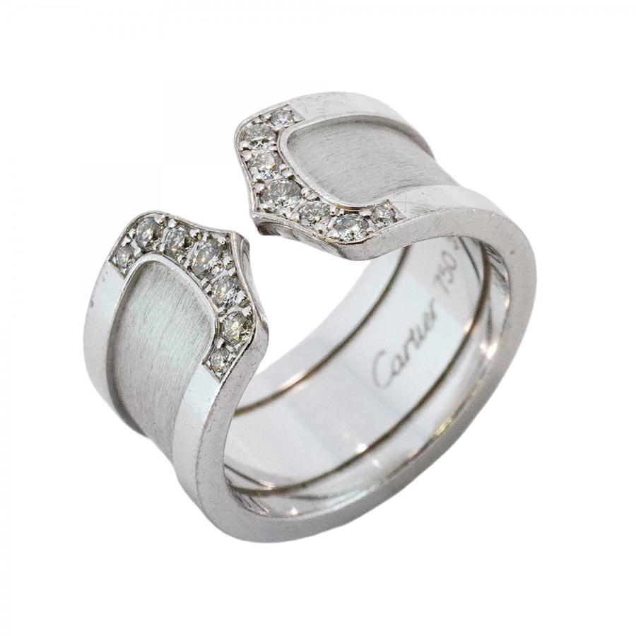 Cartier 【5jeb0695】カルティエ リング C2 K18WG ホワイトゴールド  