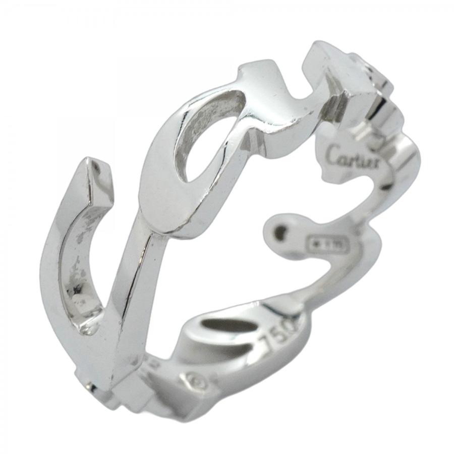 Cartier 【5jeb0705】カルティエ リング シグネチャーロゴ 3PD K18WG  