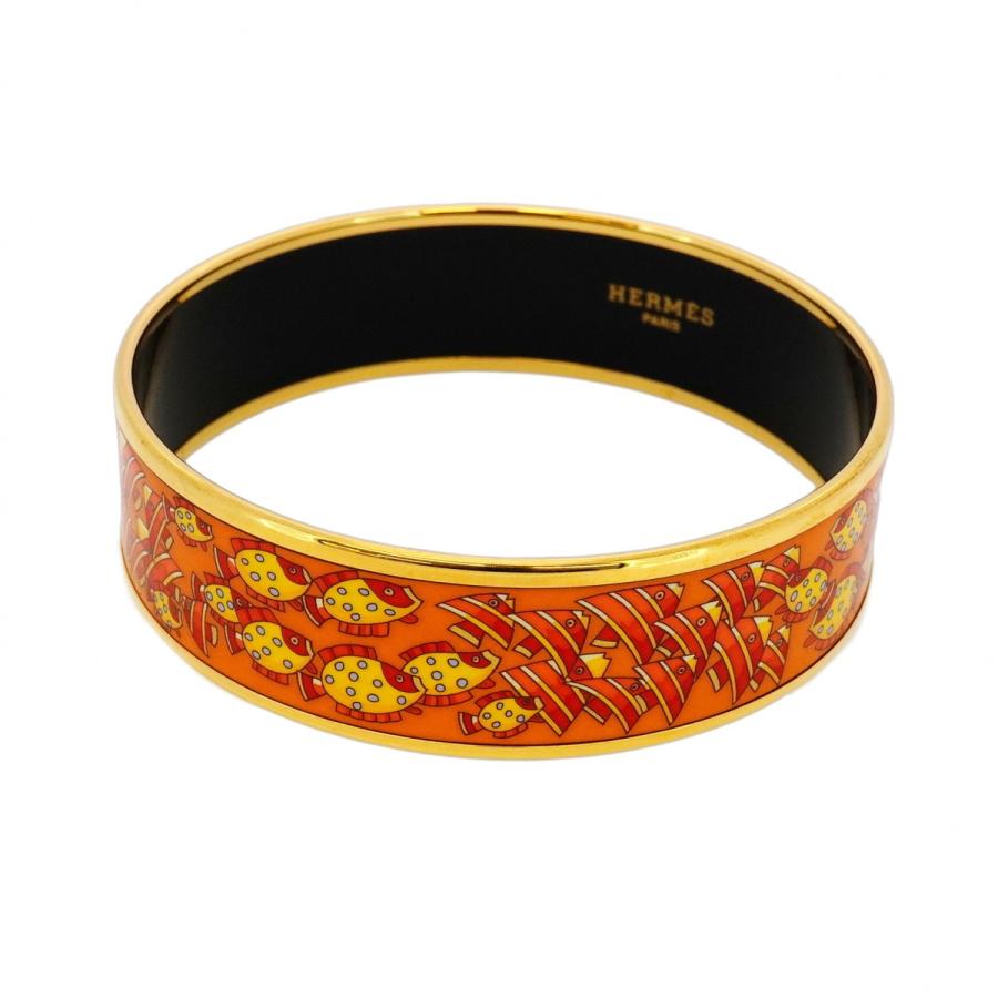 HERMÈS エルメス ウッド 木材 イエローバングル Hのロゴ入り HERMES（エルメス） ブレスレット クリックH クリックH PM GP イエロー