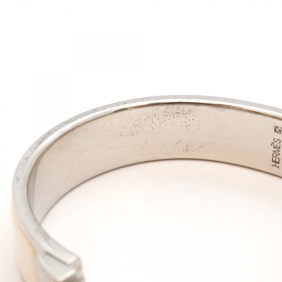 5jgb0705】エルメス バングル クリッククラックPM メタル シルバー