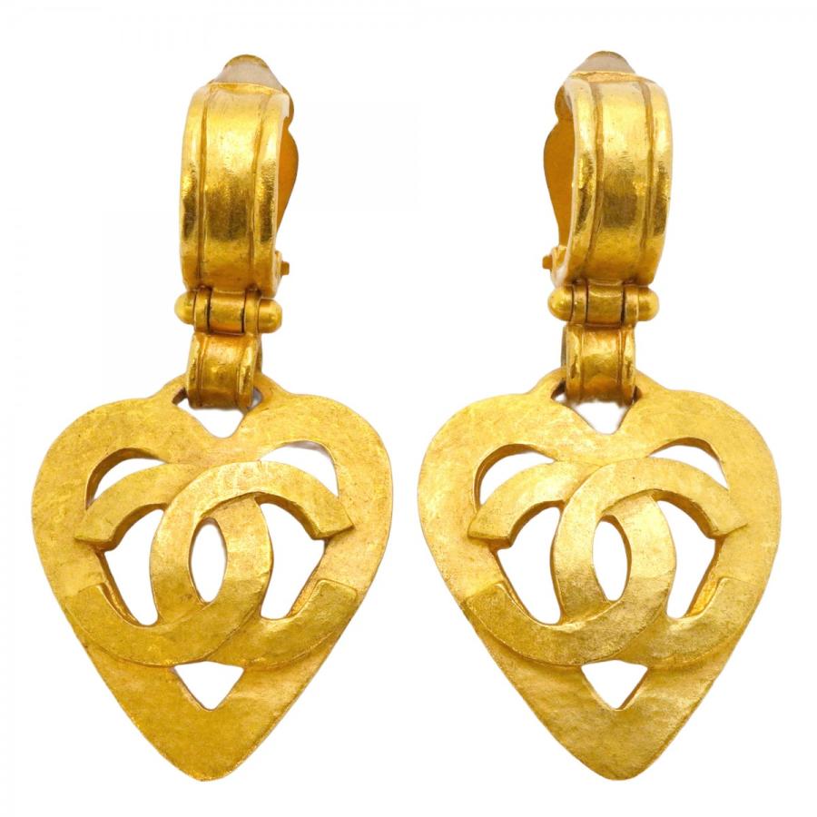 CHANEL ココマーク ハートモチーフピアス 中古