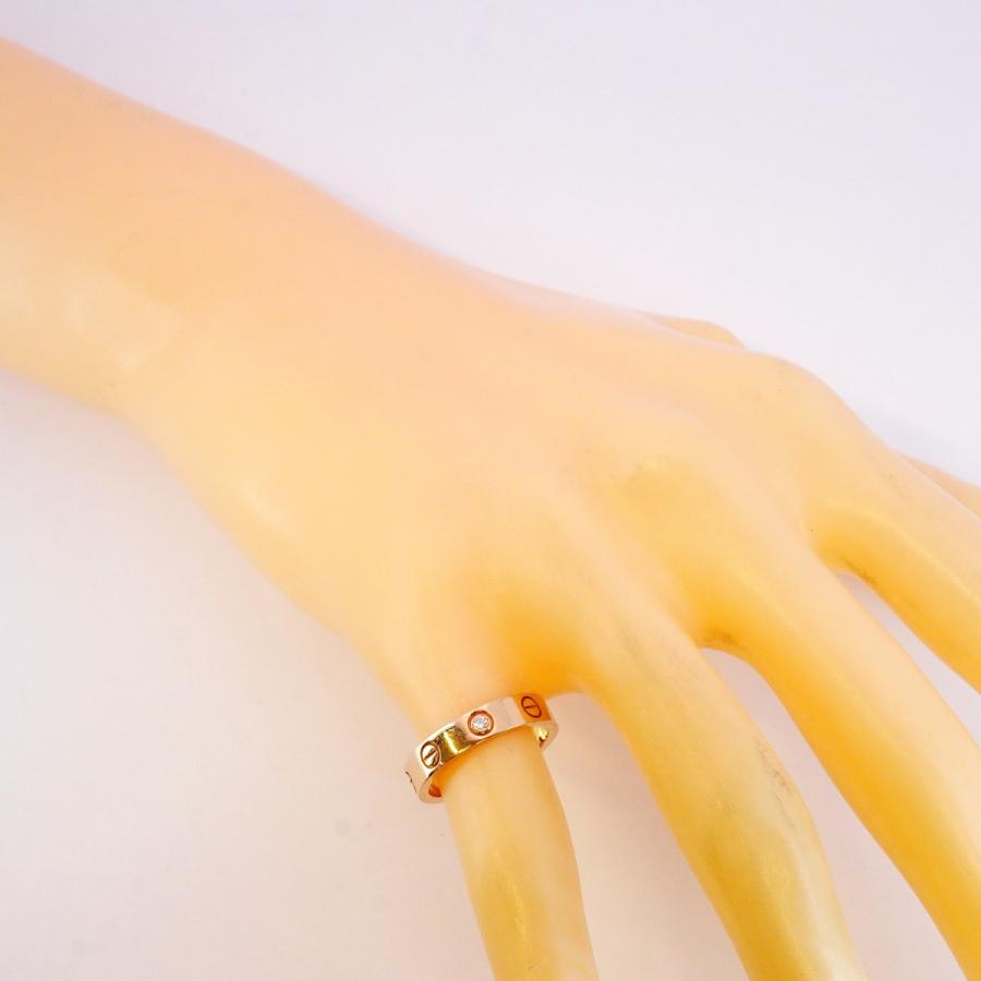 Cartier 【5jib0588】カルティエ リング ミニラブ 1PD K18PG ピンク  