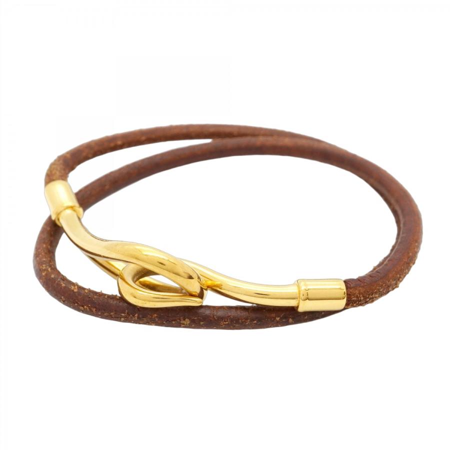 美品 HERMES ジャンボブレスレット レッド 編み込み 2連 シルバー金具 エルメス ブレスレット バングル チョーカー ジャンボブレス