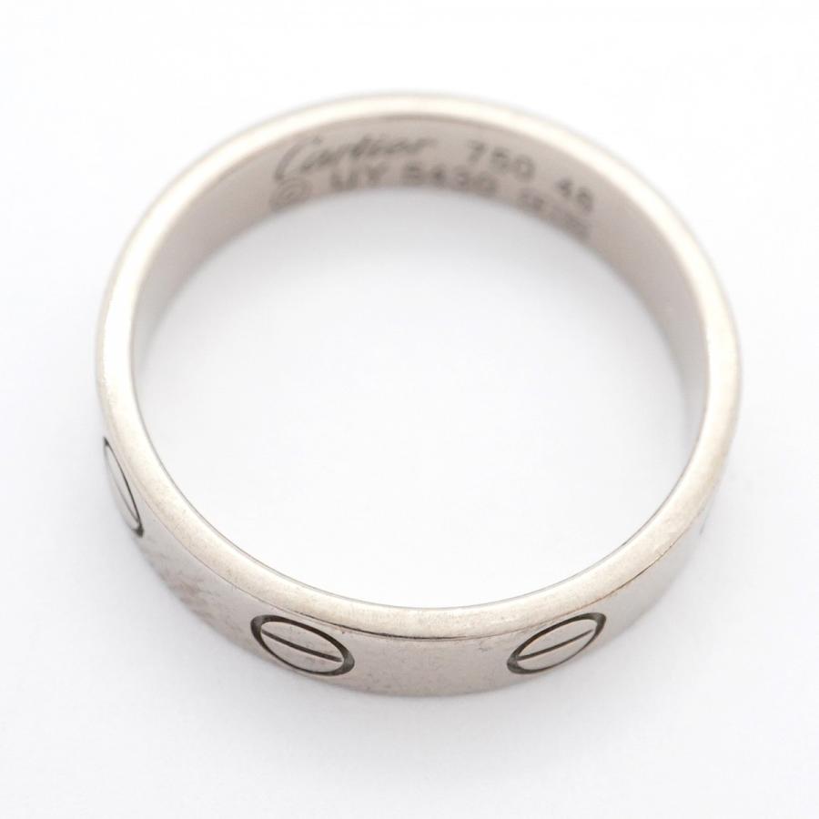 Cartier 【5jmb0266】カルティエ リング ミニラブ K18WG ホワイト