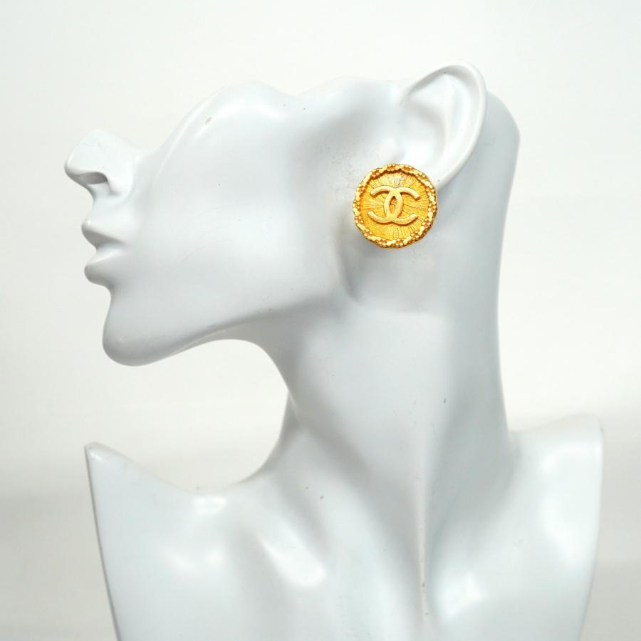CHANEL 【5jmb0845】シャネル イヤリング ヴィンテージ ココマーク 丸  