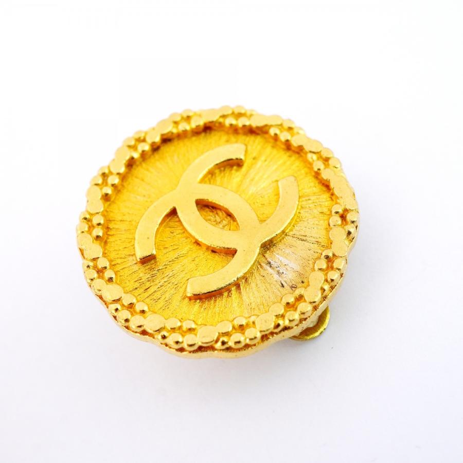 CHANEL 【5jmb0845】シャネル イヤリング ヴィンテージ ココマーク 丸  