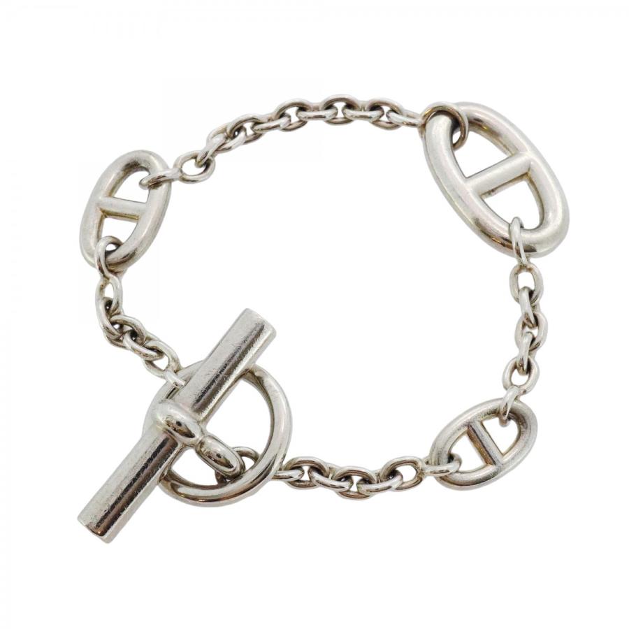 古*間様 ブレスレット　ヴィンテージ　シルバー925 イタリア製　シェーヌダンク HERMES シェーヌダンクル 1990-2000年 ブレスレット PM/21コマ