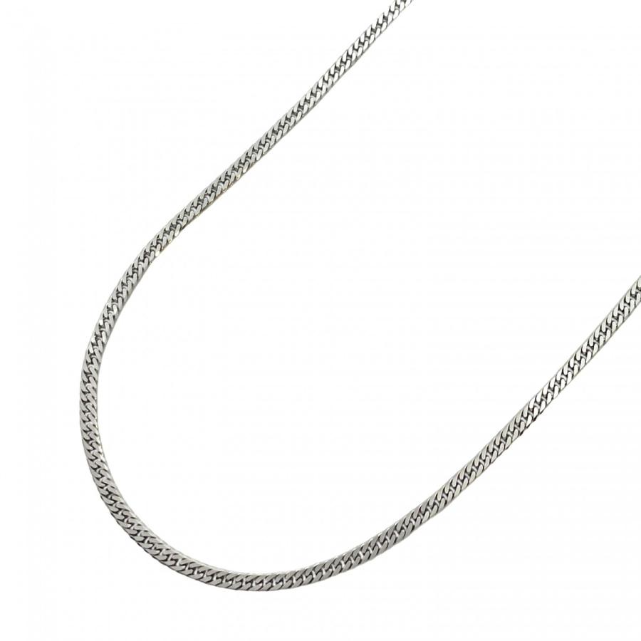 5khb050】喜平 ネックレス Pt850 プラチナ 6面 ダブル 60.6cm 13g 