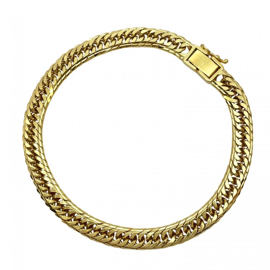 5khc030】喜平 ブレスレット K18 ゴールド 14面 トリプル 20.4cm 20.2g  