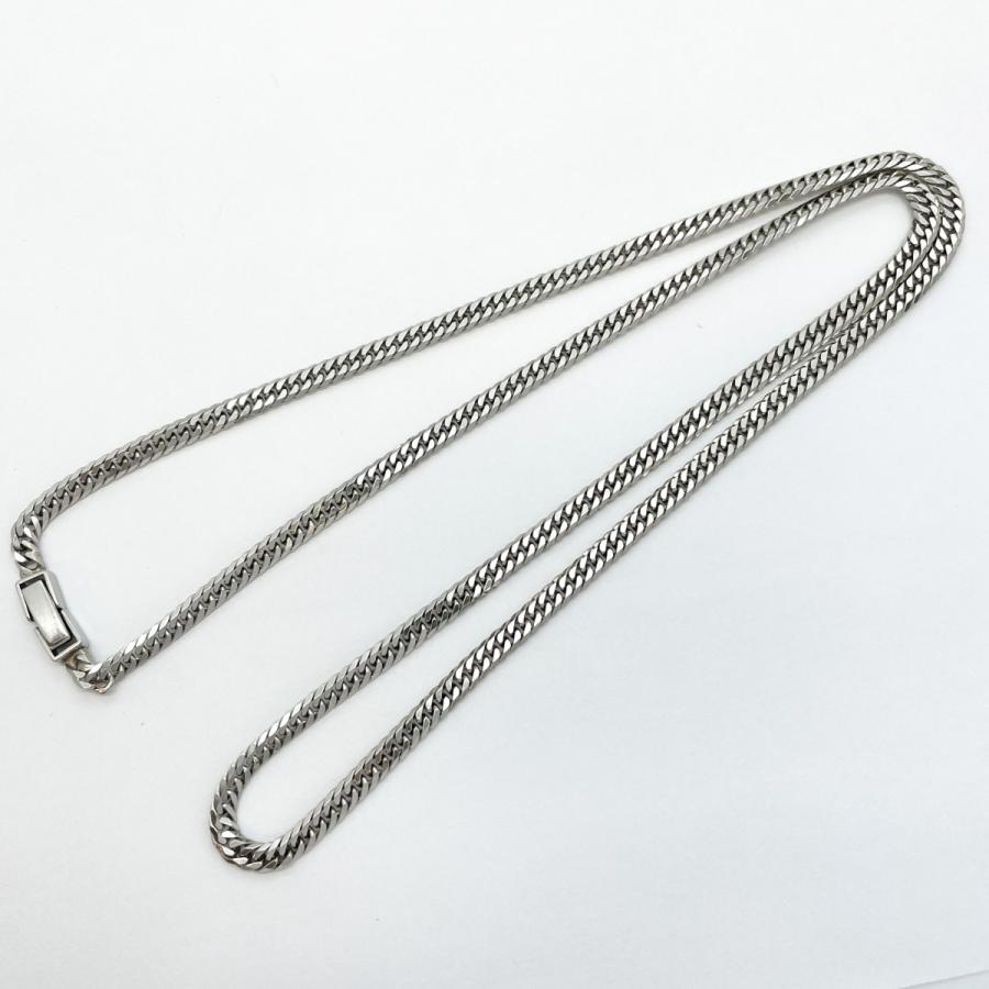 5khc037】喜平 ネックレス Pt850 プラチナ 6面 ダブル 51.1cm
