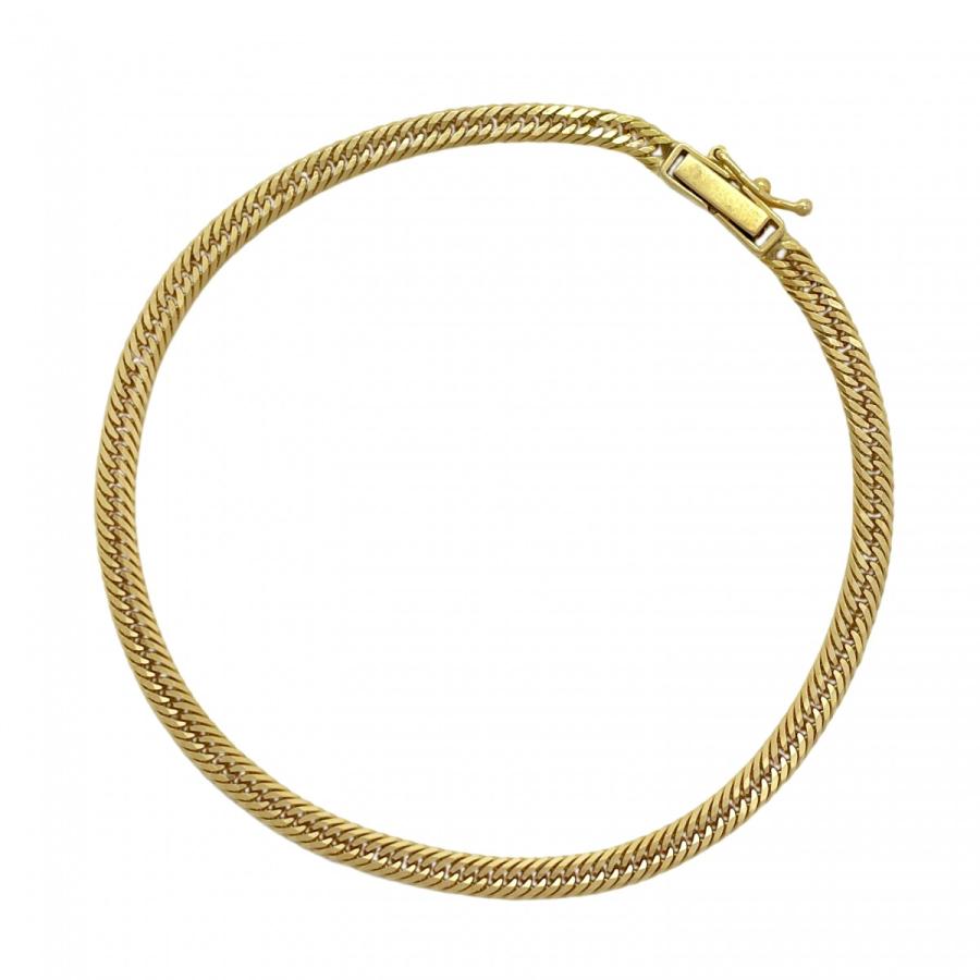 5khc054】喜平 ブレスレット K18 ゴールド 12面 トリプル 18.7cm 5.1g  