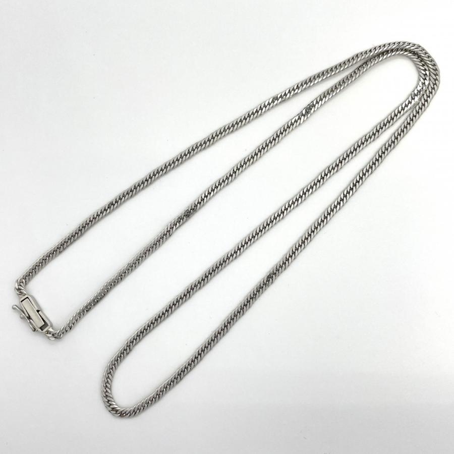 5khd083】喜平 ネックレス Pt850 プラチナ 6面 ダブル 50.5cm 13g 