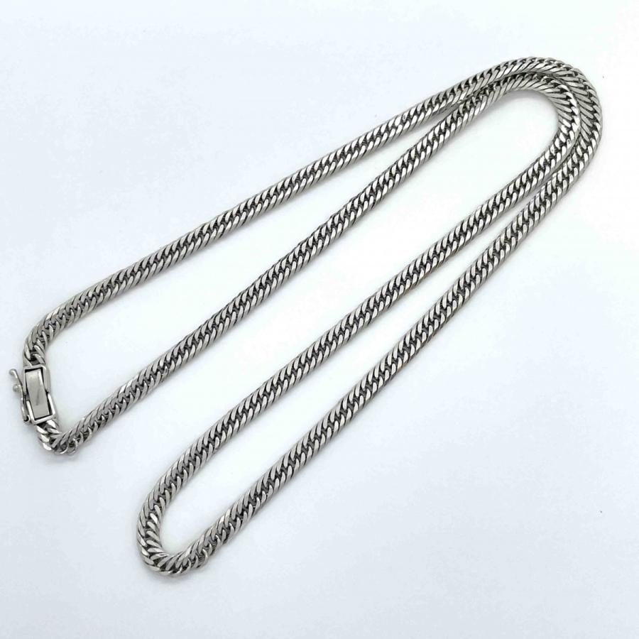 5khd092】喜平 ネックレス Pt850 プラチナ 8面 トリプル 51.4cm 30g