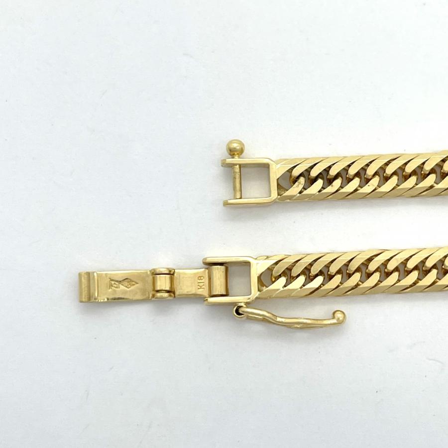 5khd159】喜平 ブレスレット K18 ゴールド 8面 トリプル 18.4cm 5khd159】喜平 ブレスレット K18 ゴールド 8面 トリプル 18.4cm