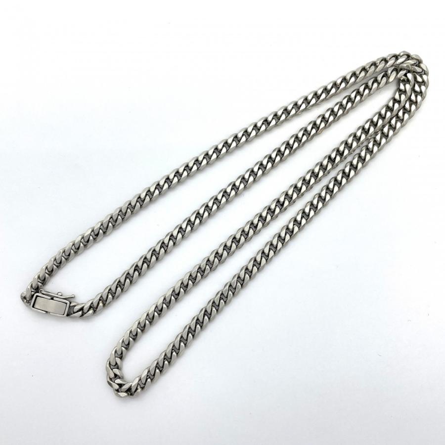 5khd231】喜平 ネックレス Pt850 プラチナ 6面 シングル 52.5cm 51.5g  