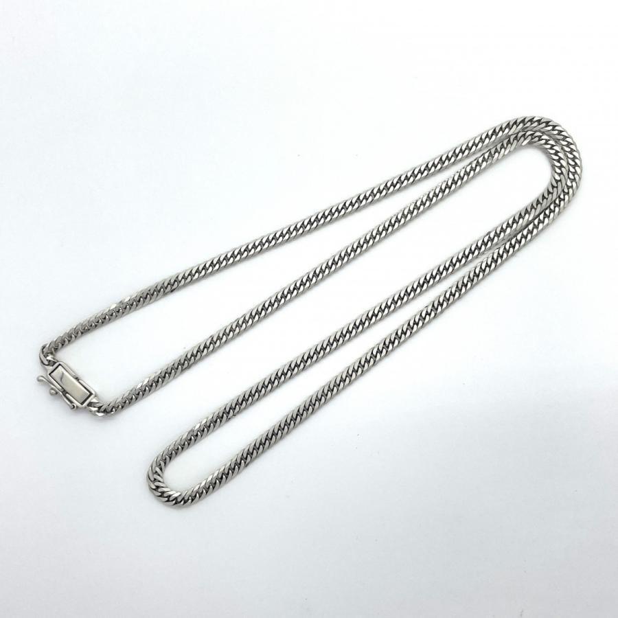 5khe025】喜平 ネックレス Pt850 プラチナ 6面 ダブル 50.3cm 20.3g  