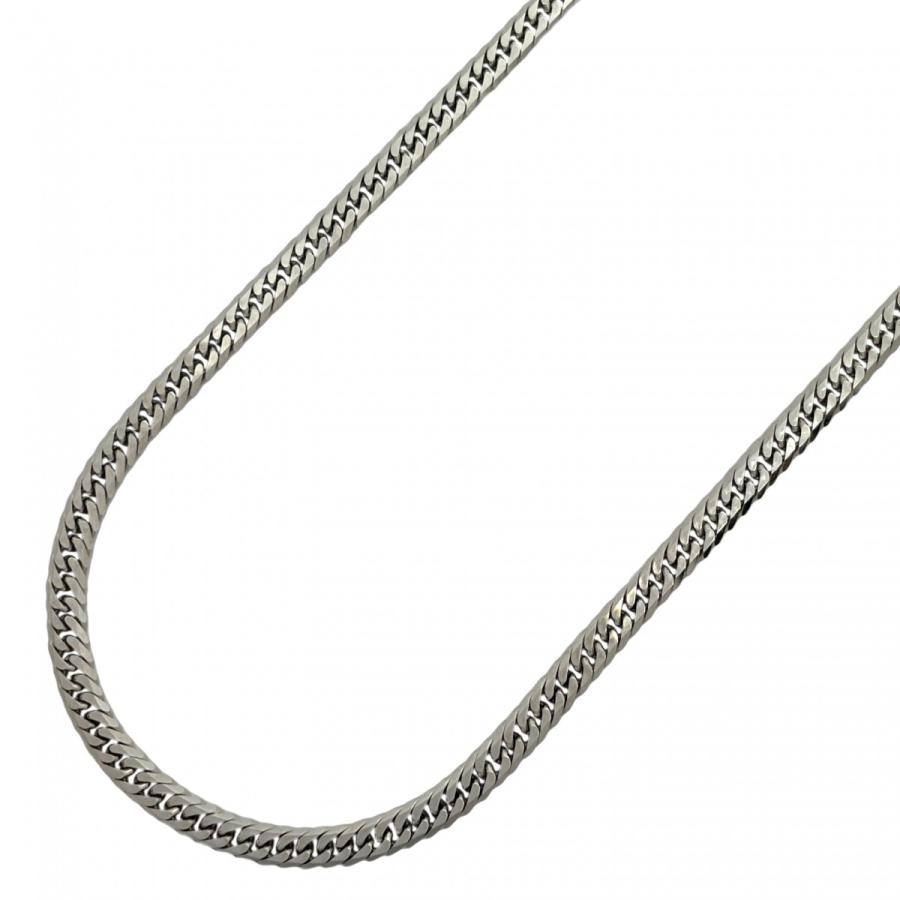 5khe060】喜平 ネックレス Pt850 プラチナ 6面 ダブル 50.8cm 20.2g  