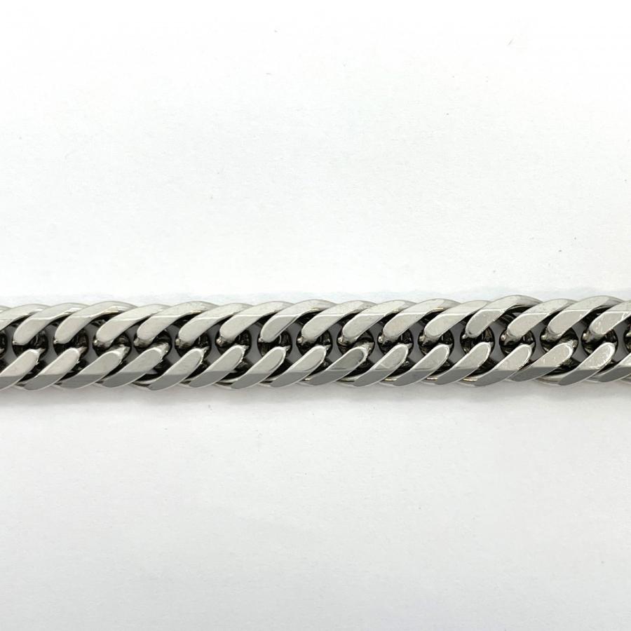 5khe067】喜平 ブレスレット Pt850 プラチナ 6面 ダブル 20.6cm 40.7g  