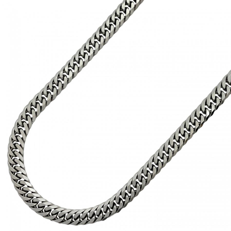 5khe071】喜平 ネックレス Pt850 プラチナ 6面 ダブル 50.6cm 51.2g  
