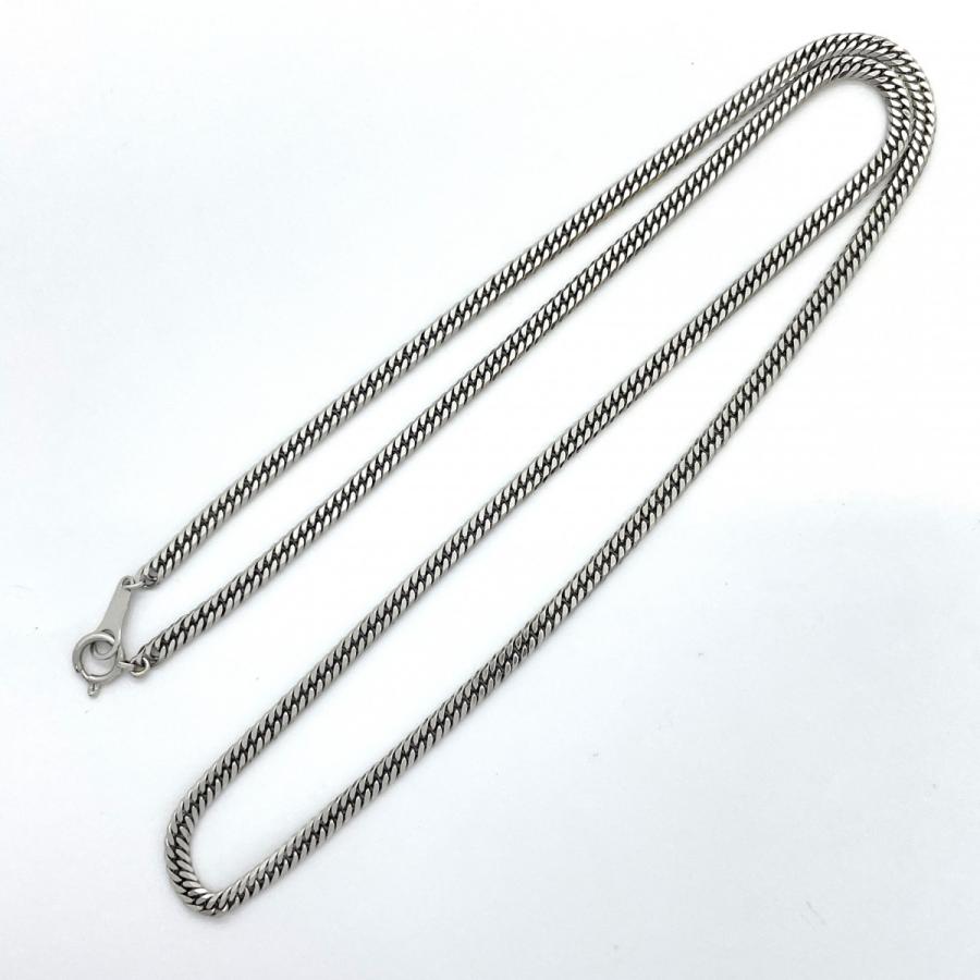 5khe072】喜平 ネックレス Pt850 プラチナ 6面 ダブル 50.7cm 15.6g  
