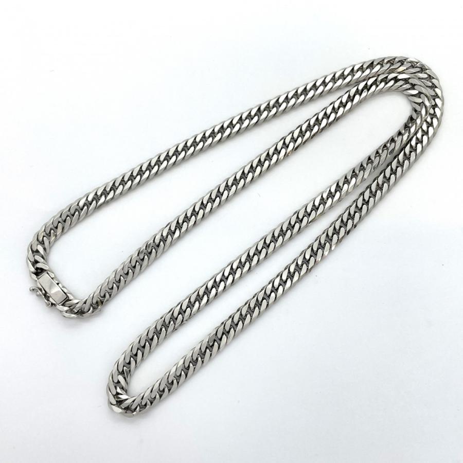 5khe074】喜平 ネックレス Pt850 プラチナ 6面 ダブル 50.7cm 52g  