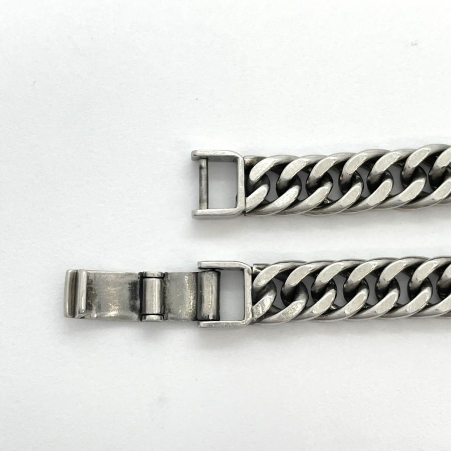 5khe078】喜平 ブレスレット Pt850 プラチナ 2面 ダブル 18.5cm 24.4g  