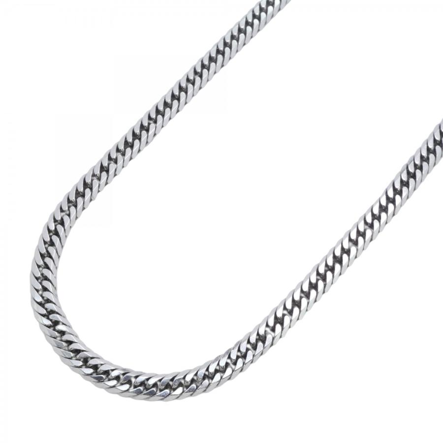 5khp012】喜平 ネックレス Pt850 プラチナ 6面 ダブル 51.8cm 30.2g