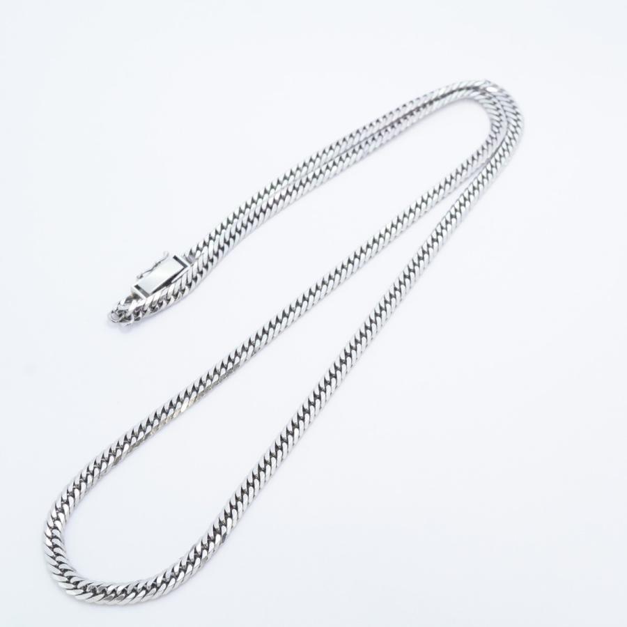 5khp012】喜平 ネックレス Pt850 プラチナ 6面 ダブル 51.8cm 30.2g