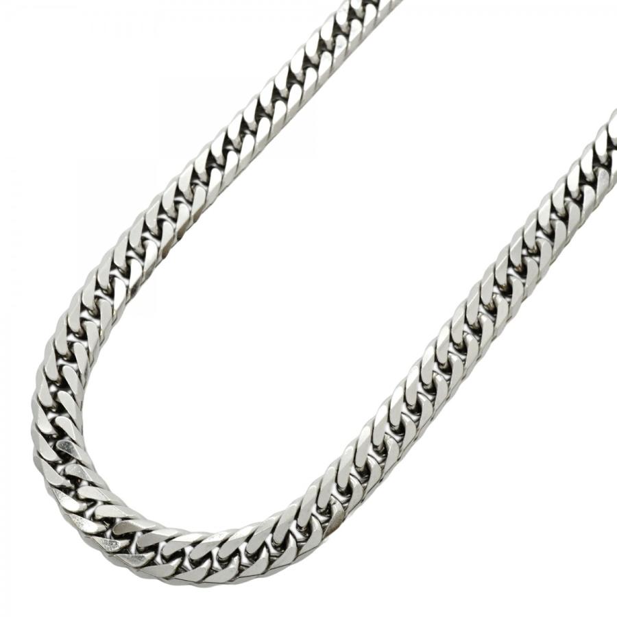 5khp026】喜平 ネックレス Pt850 プラチナ 6面 ダブル 50.3cm 100.3g