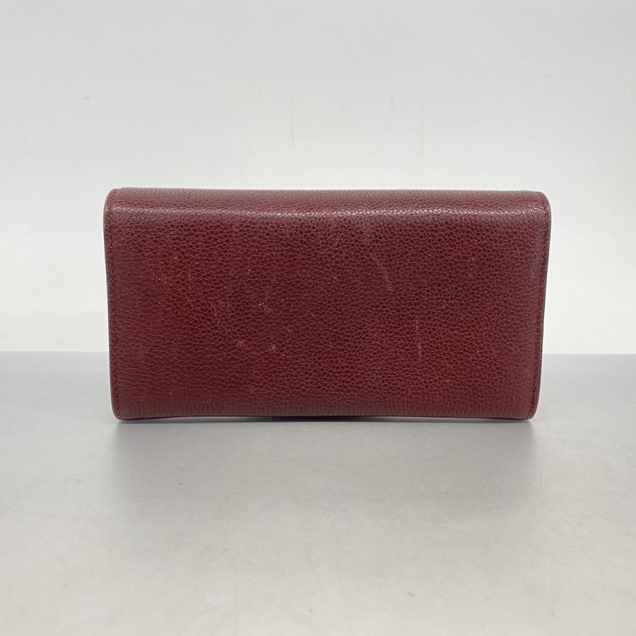 GUCCI 【5ma0193-h】グッチ 長財布 ズゥミ 573612 レザー ボルドー  
