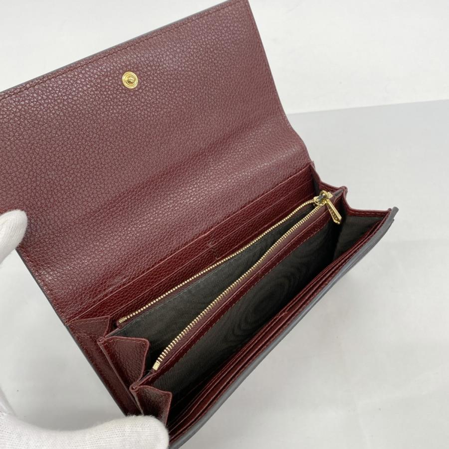 GUCCI 【5ma0193-h】グッチ 長財布 ズゥミ 573612 レザー ボルドー  
