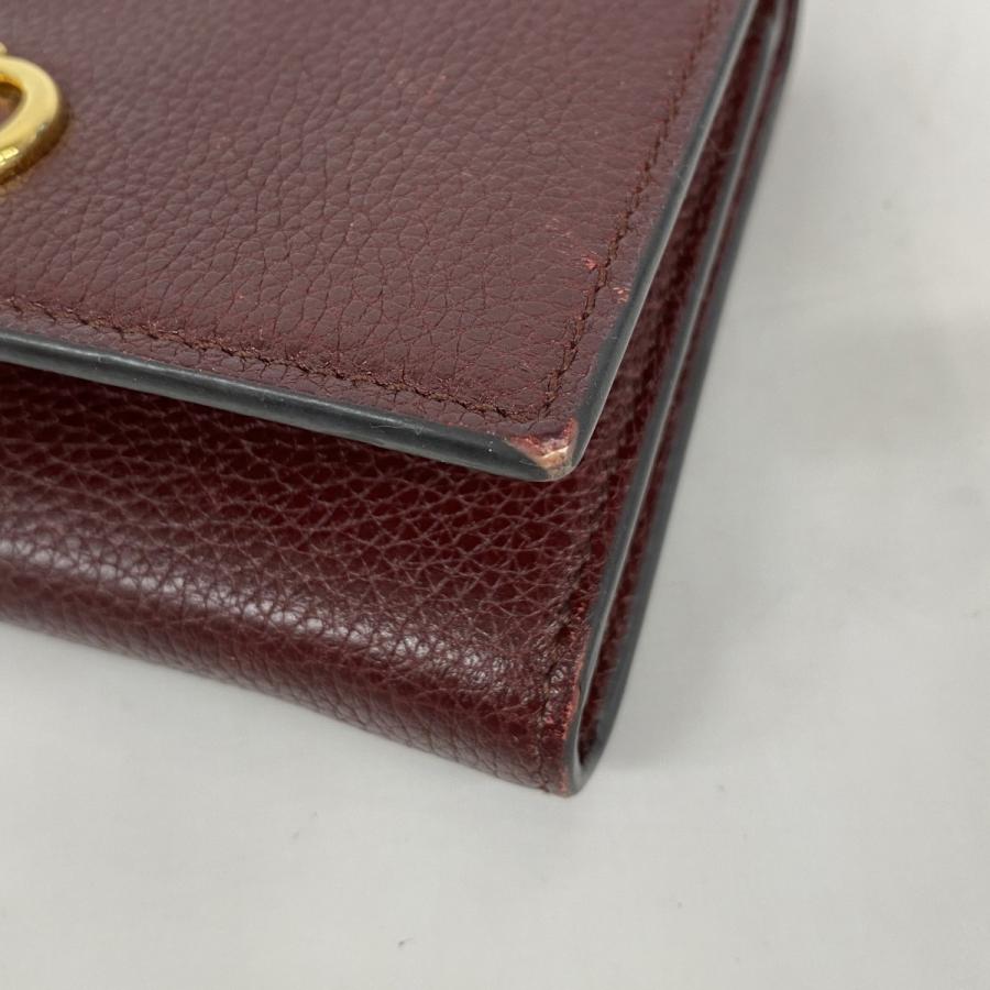 GUCCI 【5ma0193-h】グッチ 長財布 ズゥミ 573612 レザー ボルドー  