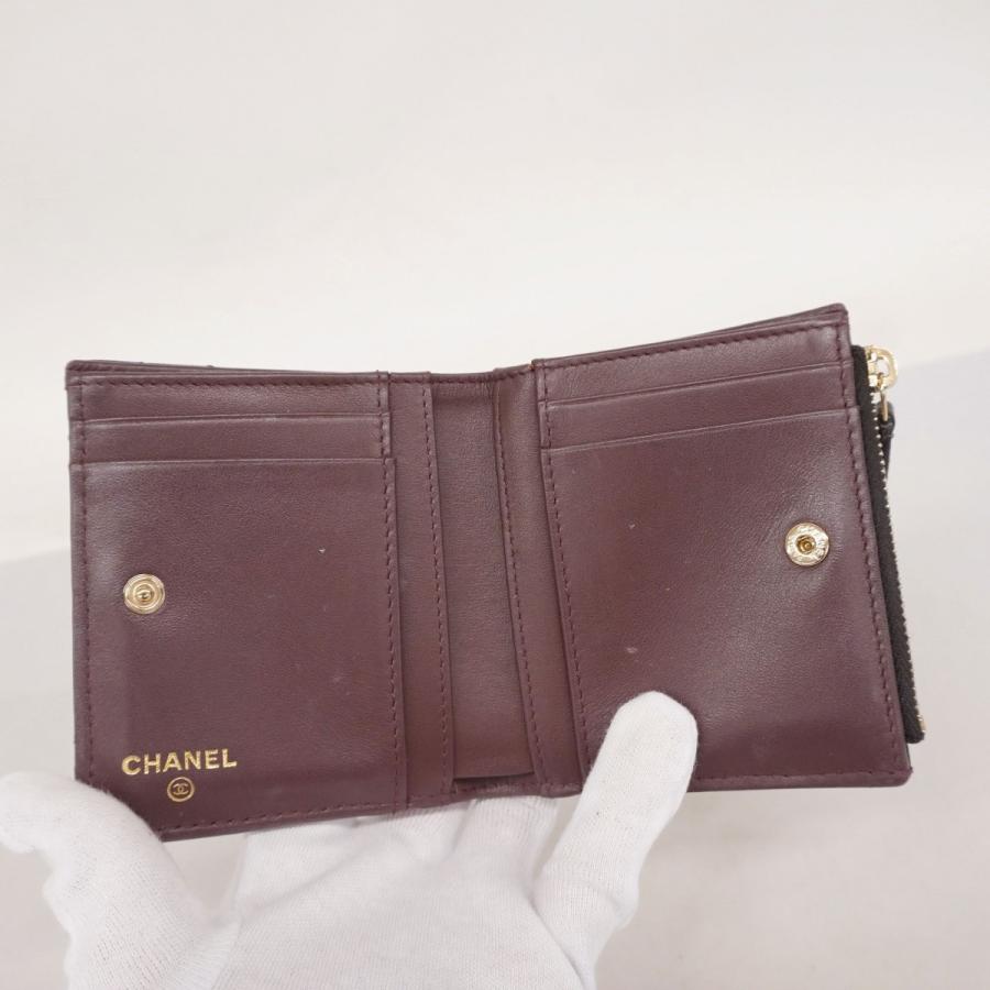 CHANEL 【5ma0290-h】シャネル 財布 マトラッセ キャビアスキン  