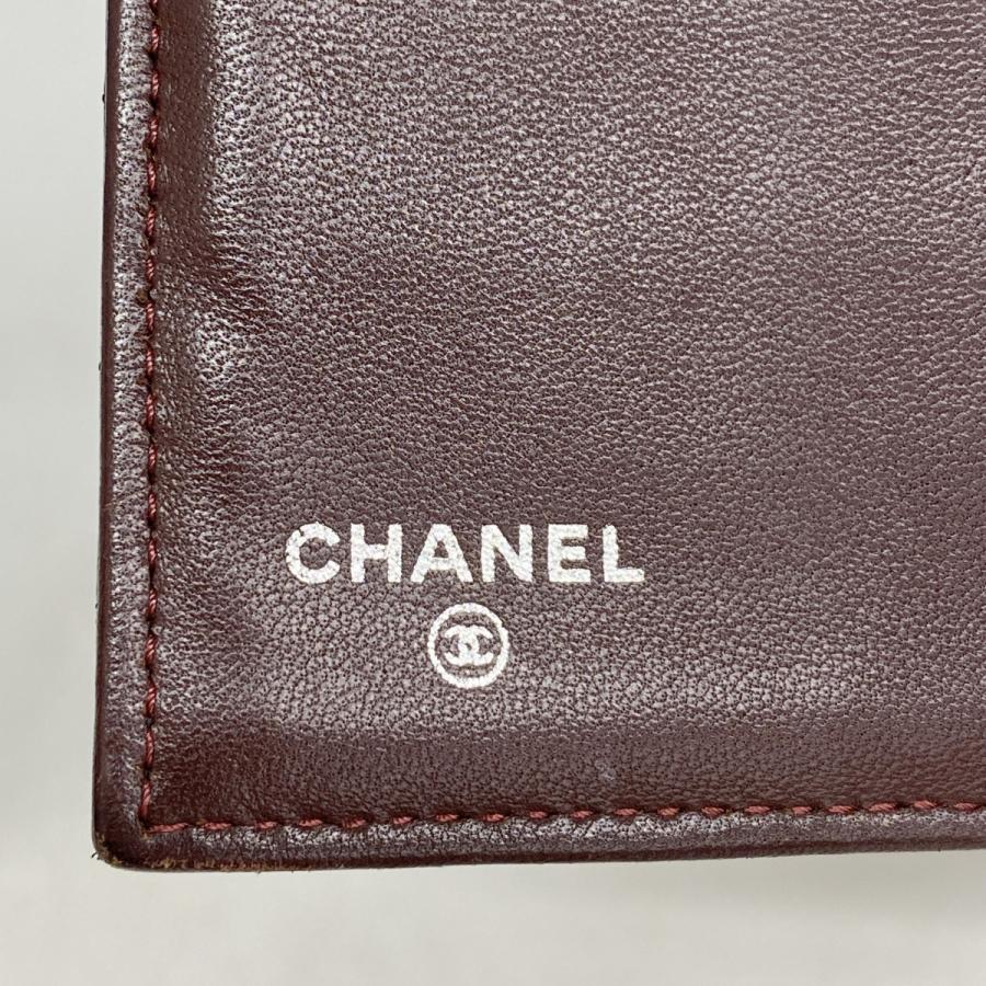 CHANEL 【5ma0772】シャネル 三つ折り長財布 マトラッセ ラムスキン  