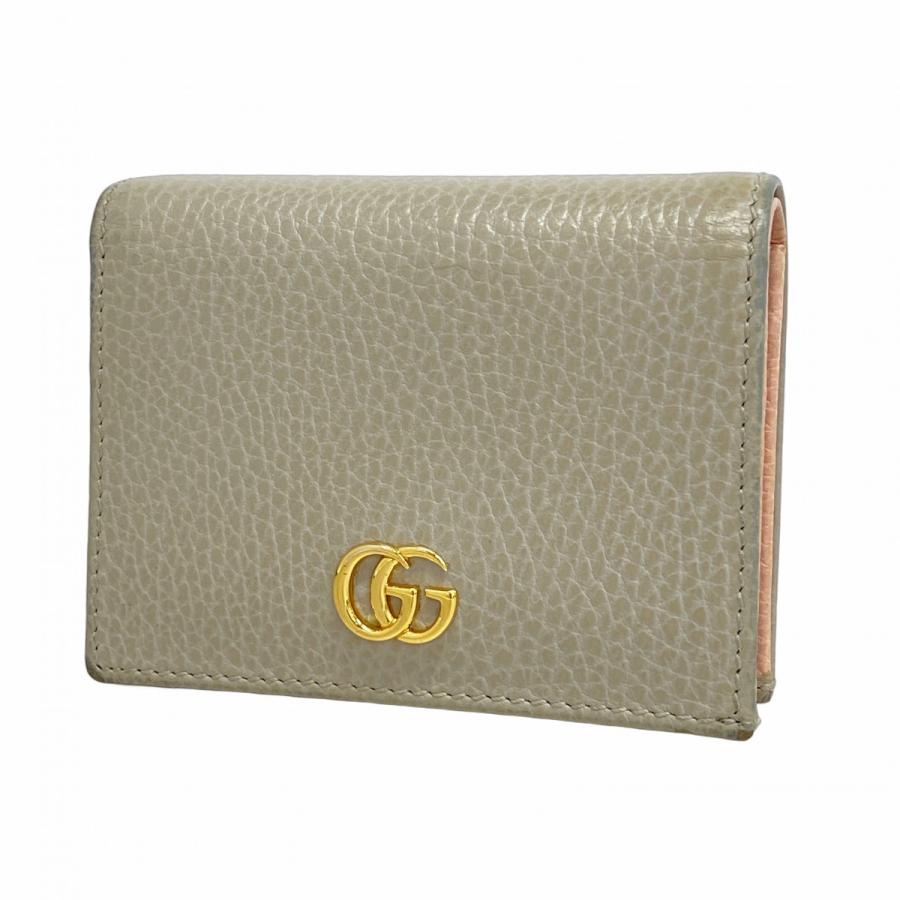 GUCCI 【5ma0866-h】グッチ 財布 GGマーモント 456126 レザー グレー  