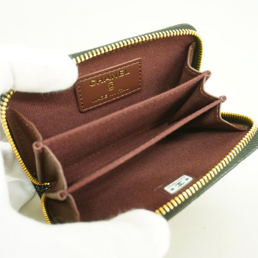 CHANEL 【5md4790】シャネル コインケース マトラッセ キャビアスキン  