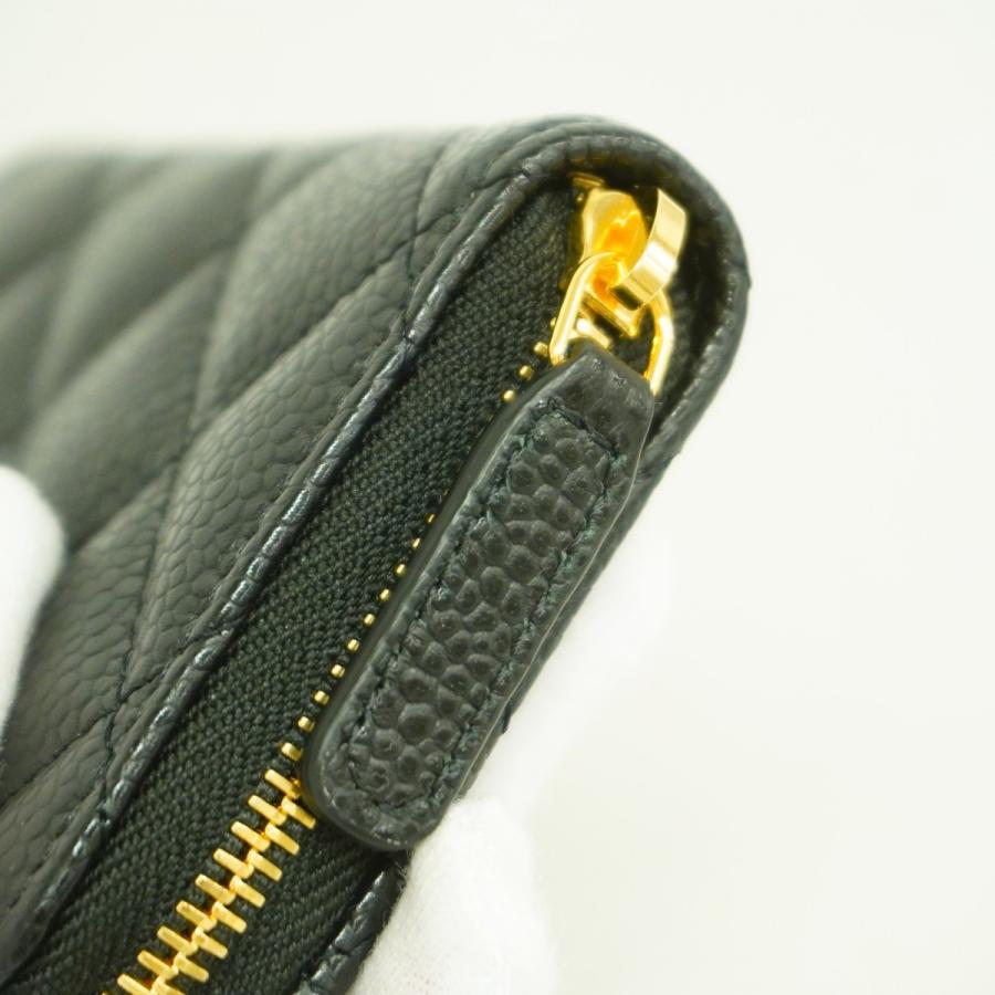 CHANEL 【5md4790】シャネル コインケース マトラッセ キャビアスキン  