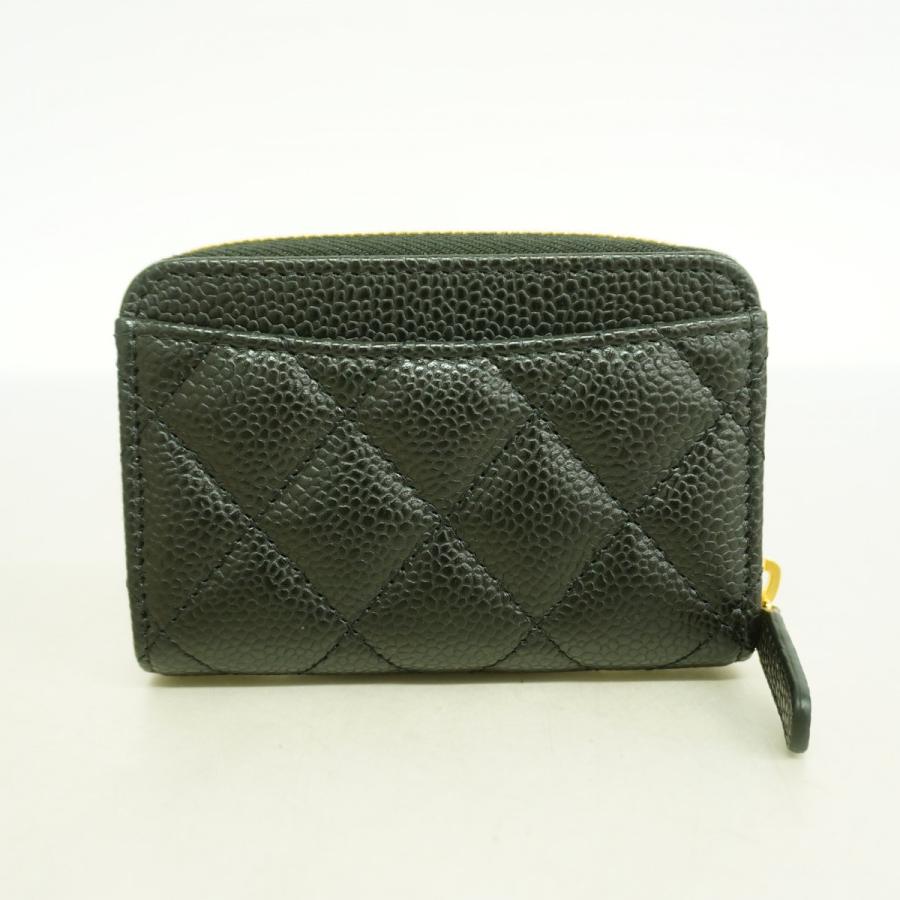 CHANEL 【5md4790】シャネル コインケース マトラッセ キャビアスキン  