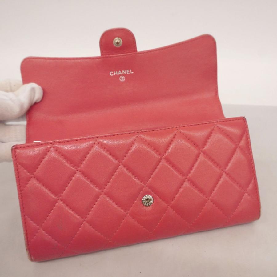 CHANEL マトラッセ ラムスキン 長財布 CHANEL 【5me6390】シャネル 長財布 マトラッセ ラムスキン ピンク